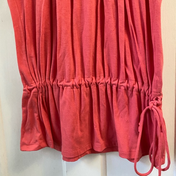 coral tunic/ blouse with synched waist - Picture 4 of 4